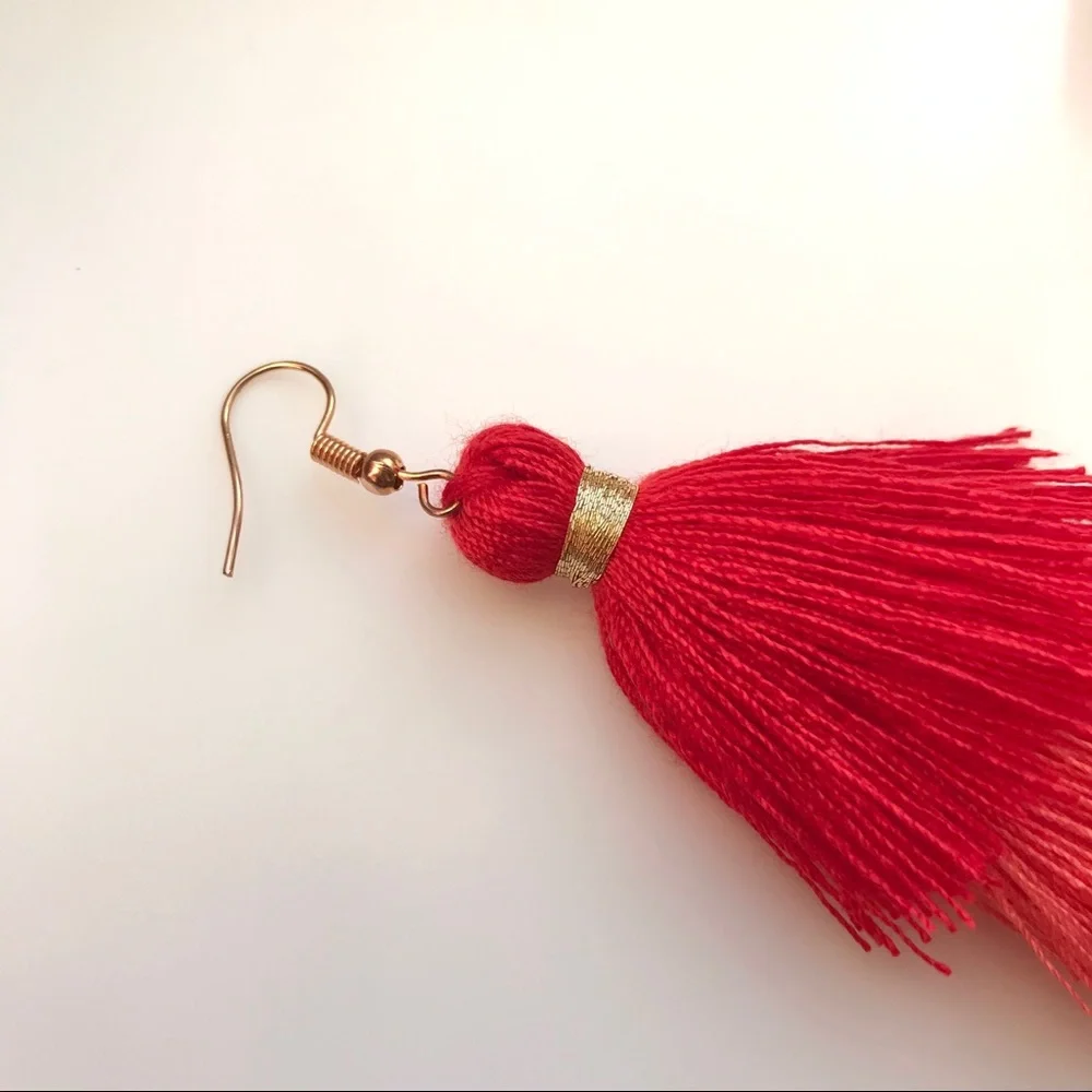 “Mi Amor” Fringe Tassel Layered Statement Earrings